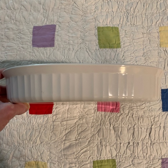 Corningware Kitchen Corningware Ribbed French White F6b Oval Divided Baking Dish 8 L With